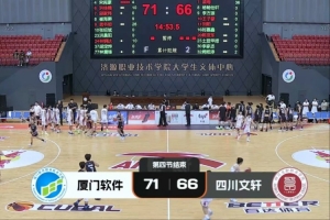 CUBAL三级联赛：厦门软件击败四川文轩 龚书坦斩获26分 梁粤独得36分